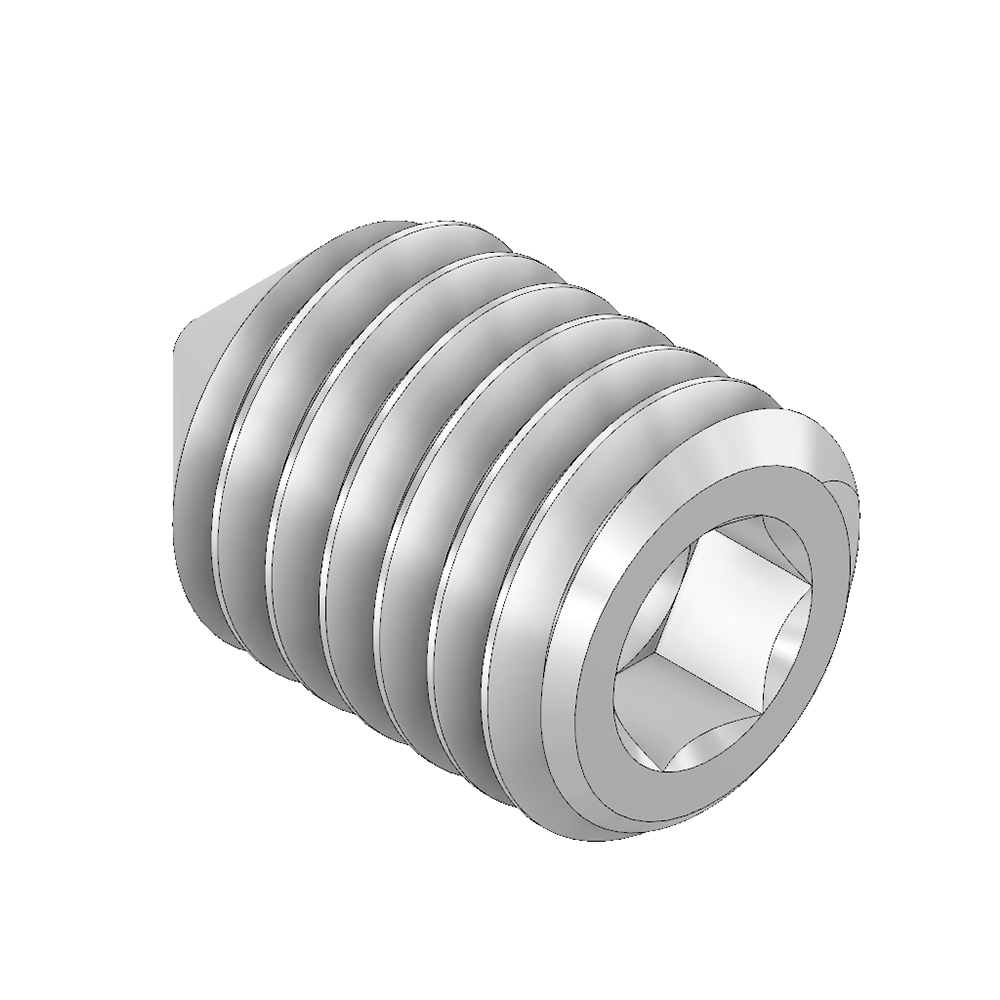 M6X10SET-0 MODULAR SOLUTIONS M6X10 CONE POINT SET SCREW ZINC M6-1.0 X 10MM